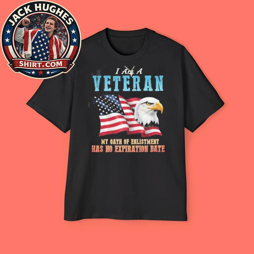 Official American Veteran Oath Of Enlistment No Expiration Date Eagle Shirt
