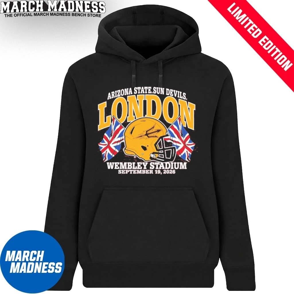 Official Arizona State University Football 2026 London Union Jack Classic Bound Shirt