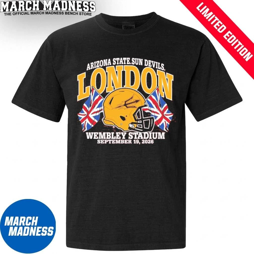 Official Arizona State University Football 2026 London Union Jack Classic Bound Shirt