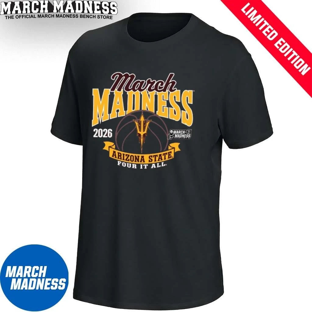 Official Arizona State University Women’s Basketball 2026 March Madness Bound Shirt