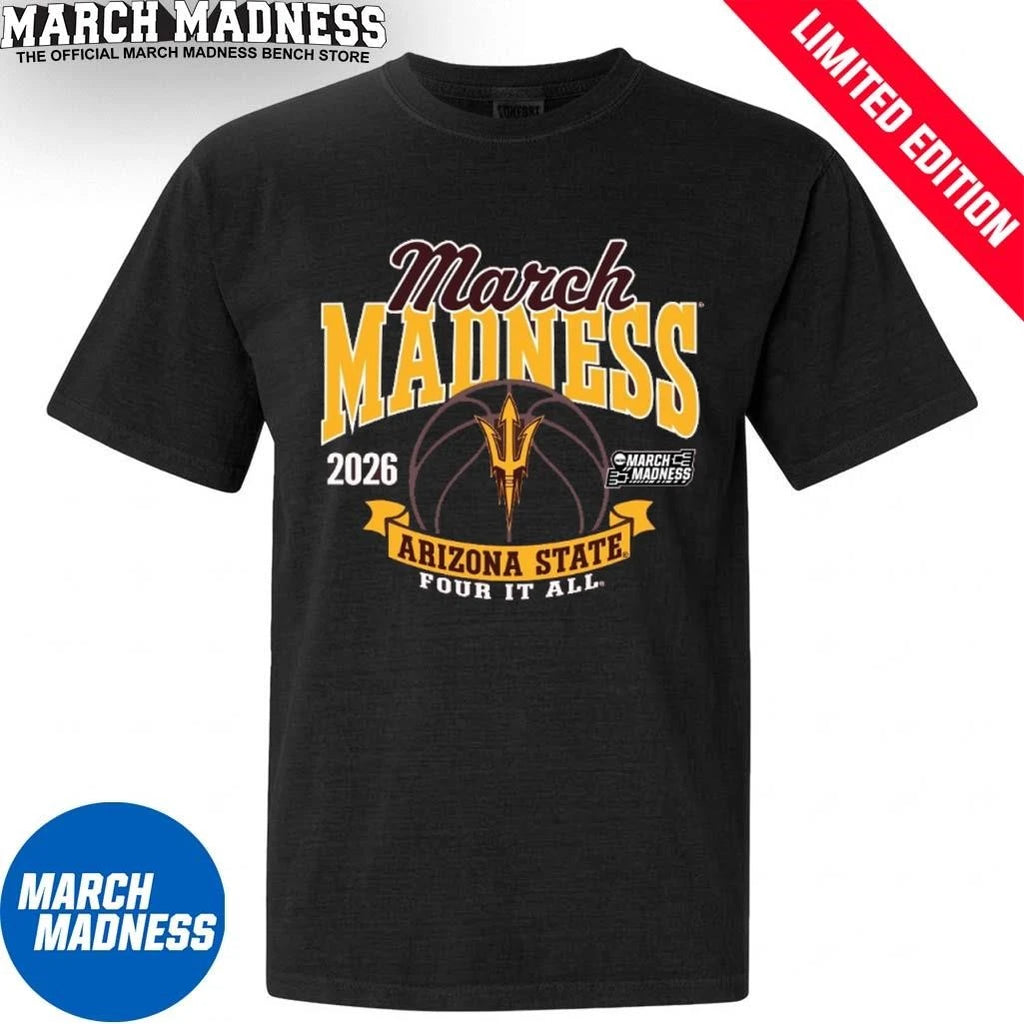Official Arizona State University Women’s Basketball 2026 March Madness Bound Shirt