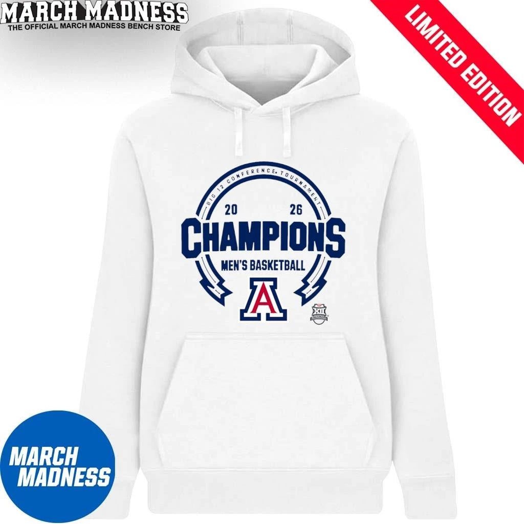 Official Arizona Wildcats Men’s Basketball Big 12 Tournament Champions T-Shirt