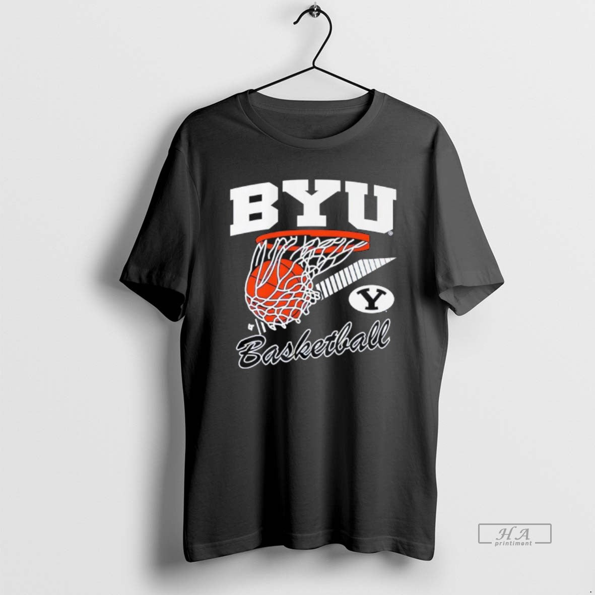 Official Byu Basketball Retro Swish Logo T-Shirts, Hoodie, Sweatshirt | HypeCrazeTee.com