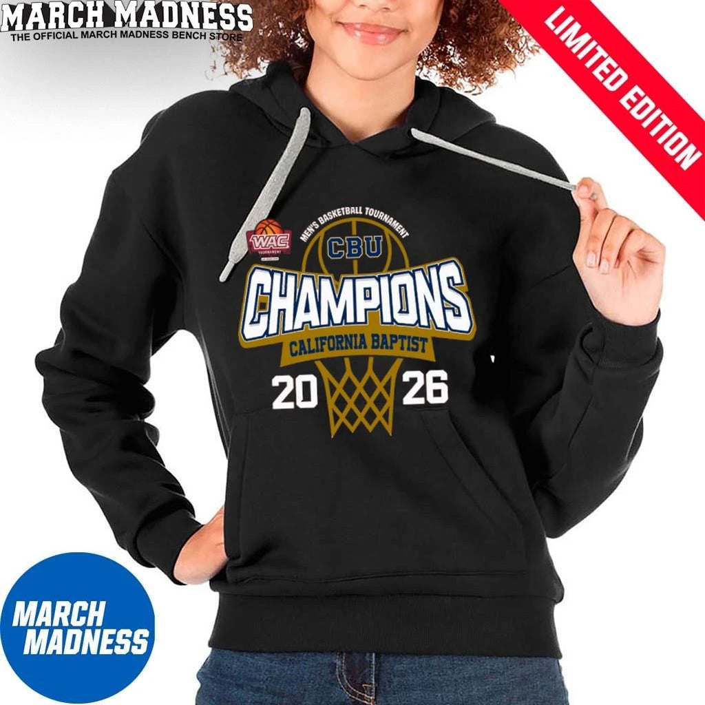Official California Baptist Lancers 2026 WAC Men’s Basketball Tournament Champions Shirt