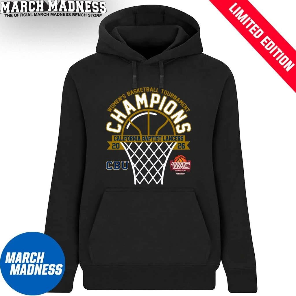 Official California Baptist Lancers 2026 WAC Women’s Basketball Tournament Champions Shirt