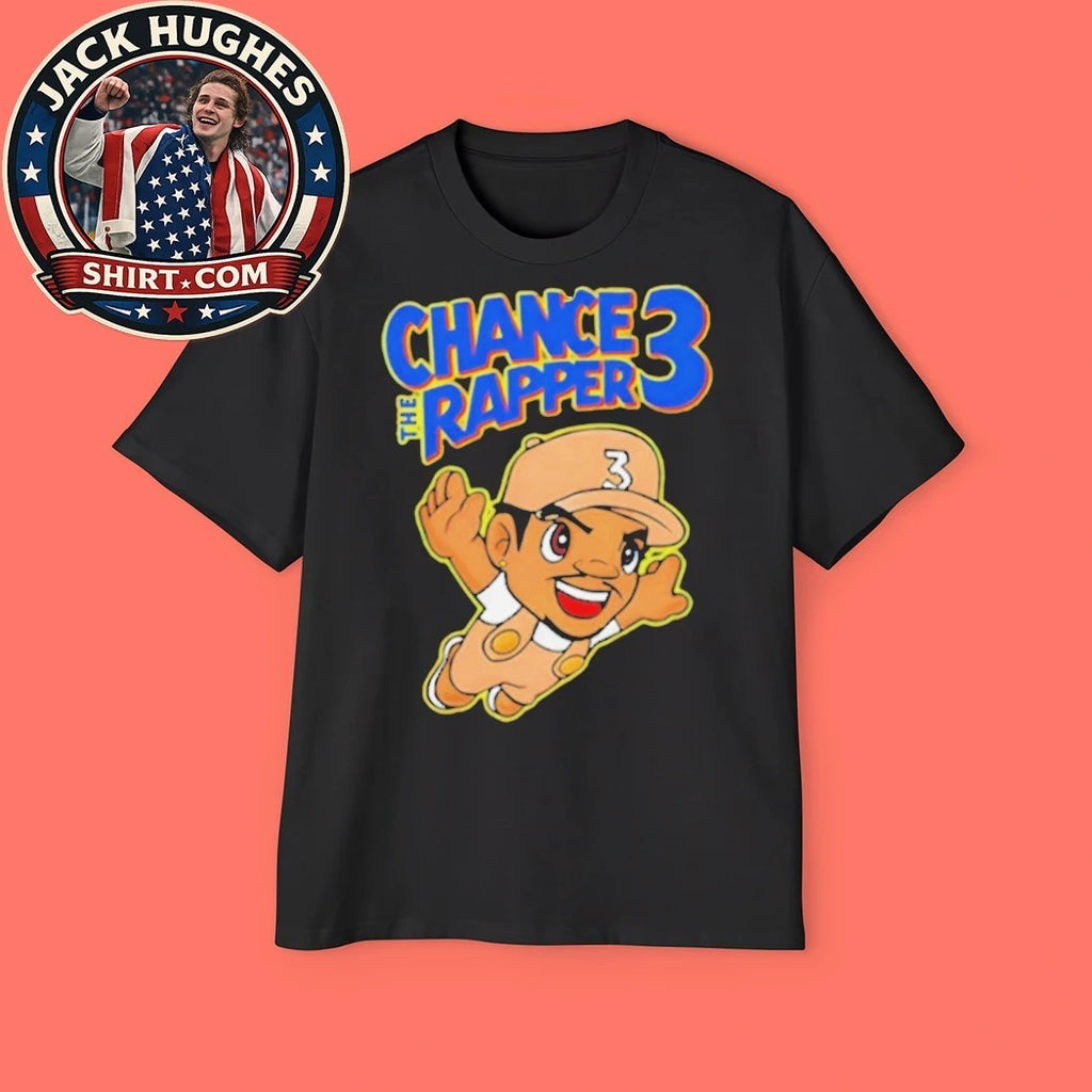 Official Chance The Rapper 3 Cartoon Character Flying Shirt