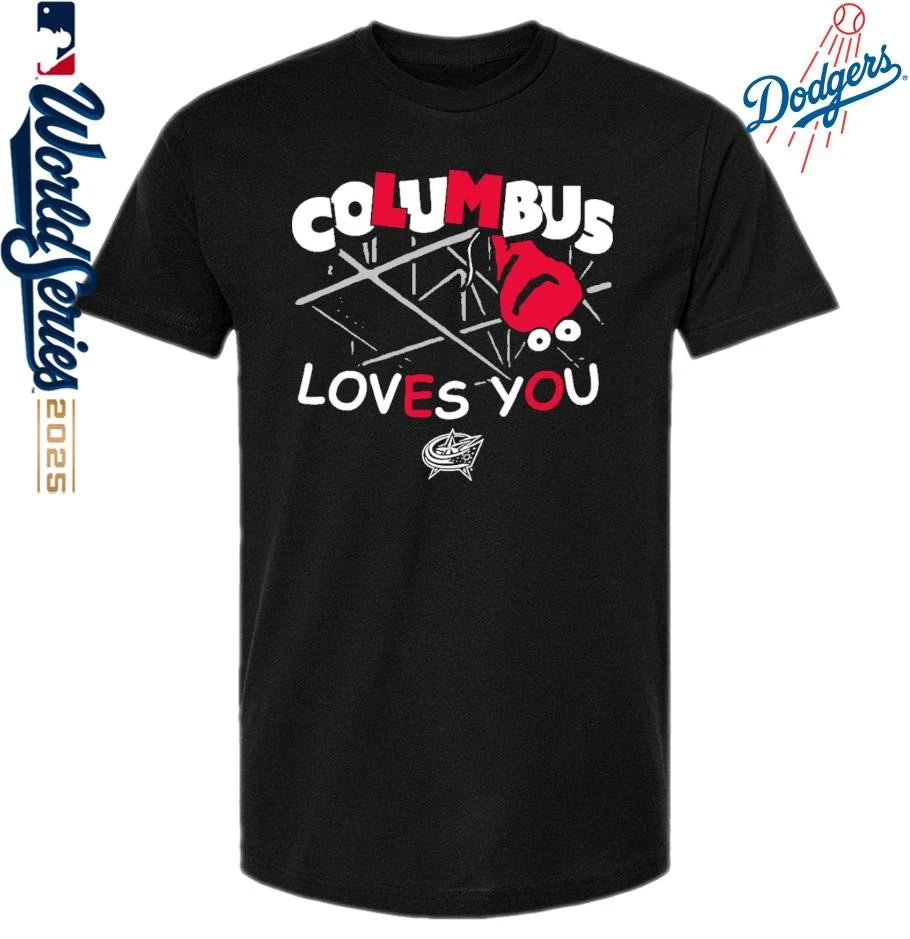 Official Columbus Blue Jackets Loves You The Balloon T-Shirt