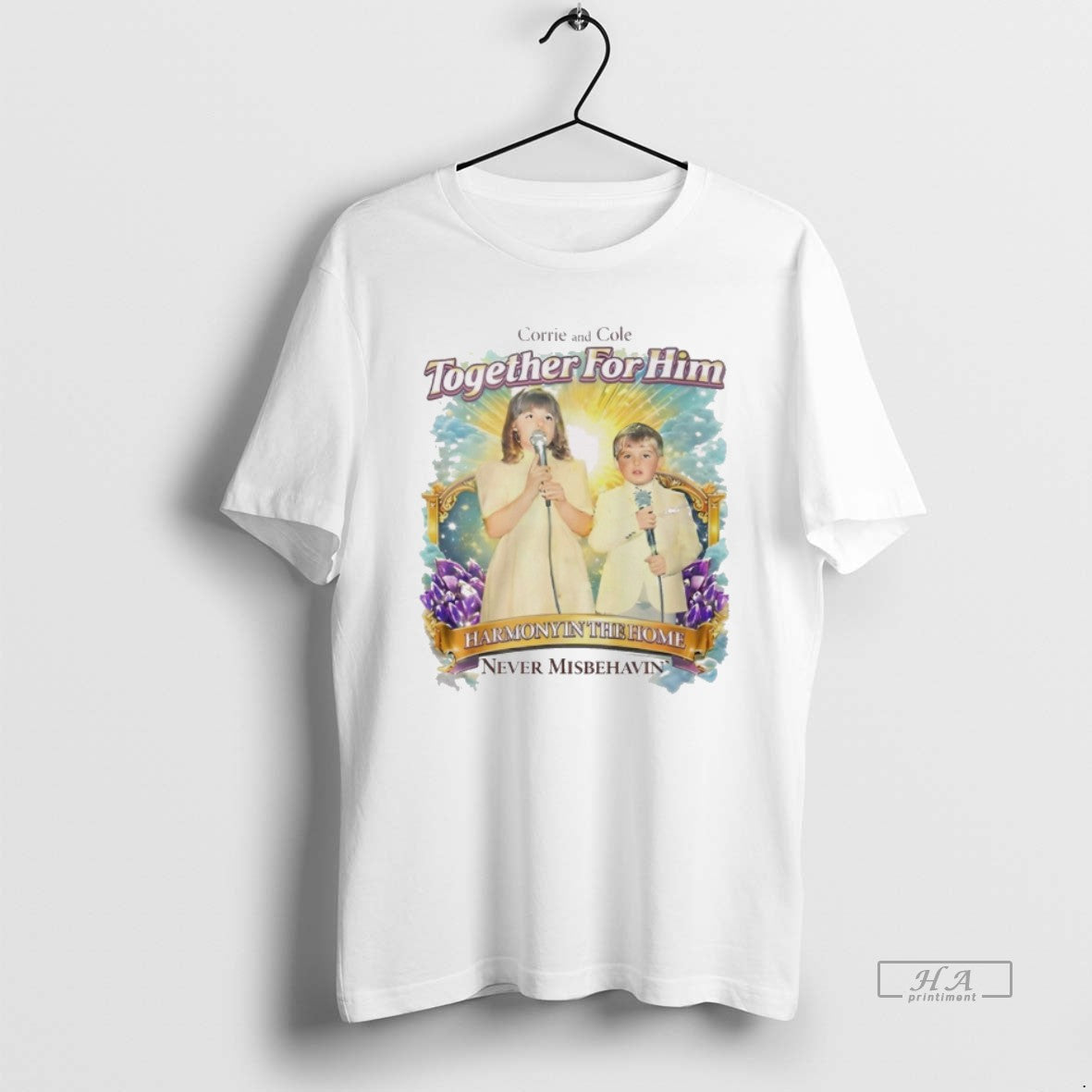 Official Corrie And Cole Together For Him Harmony In The Home Never Misbehavin Family Collection T-Shirts, Hoodie, Sweatshirt