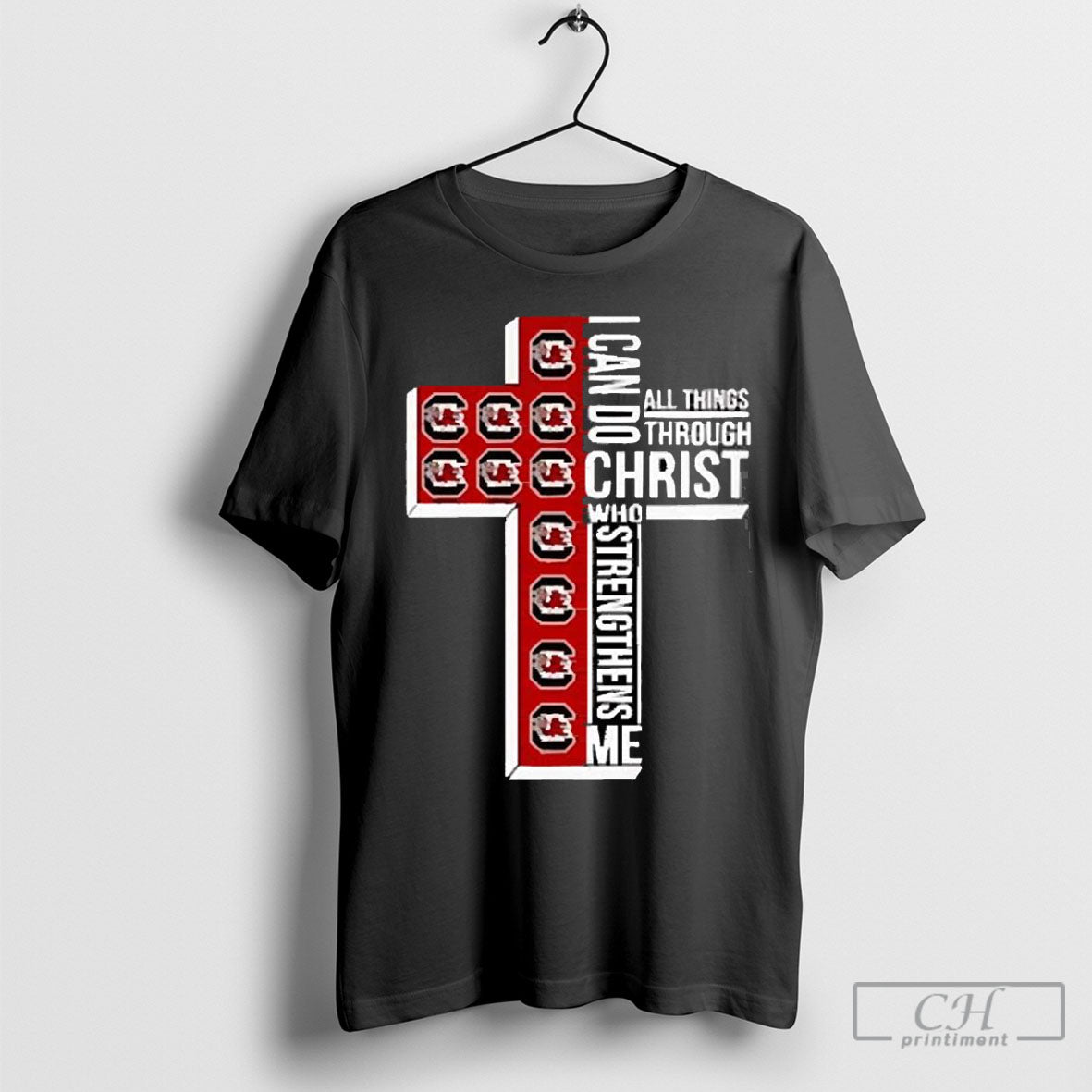 Official Cross I Can Do All Things Through Christ Who Strengthens Me South Carolina Gamecocks 2025 Shirts