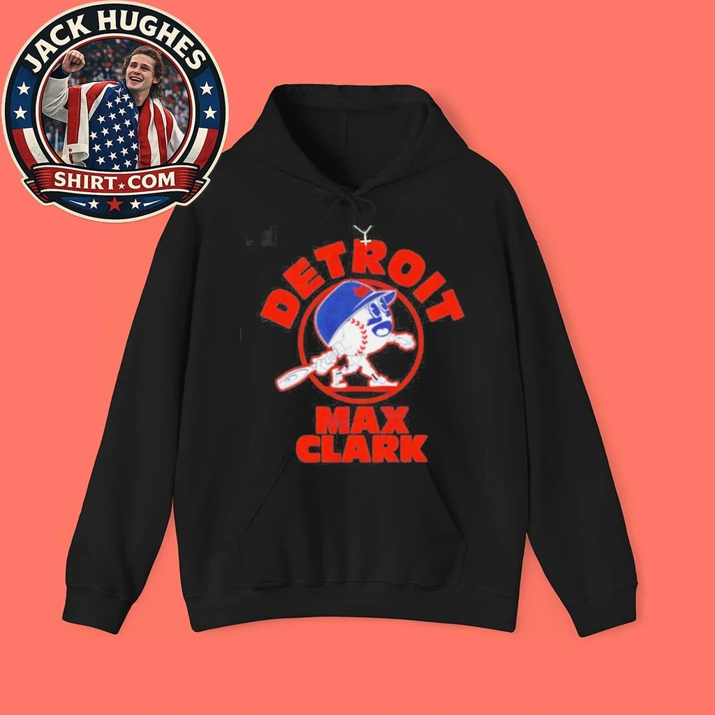 Official Detroit Max Clark Baseball Cartoon Character Shirt