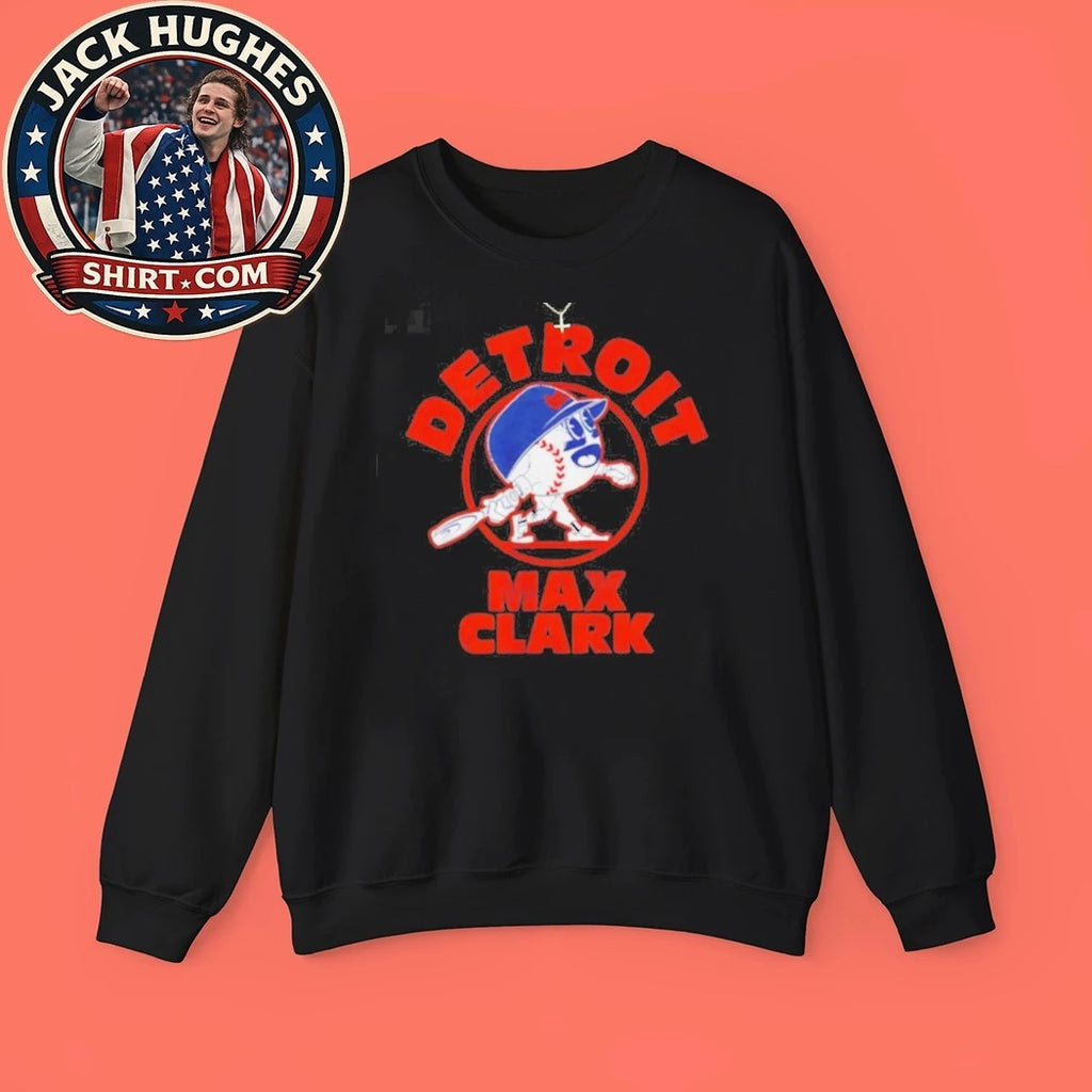 Official Detroit Max Clark Baseball Cartoon Character Shirt