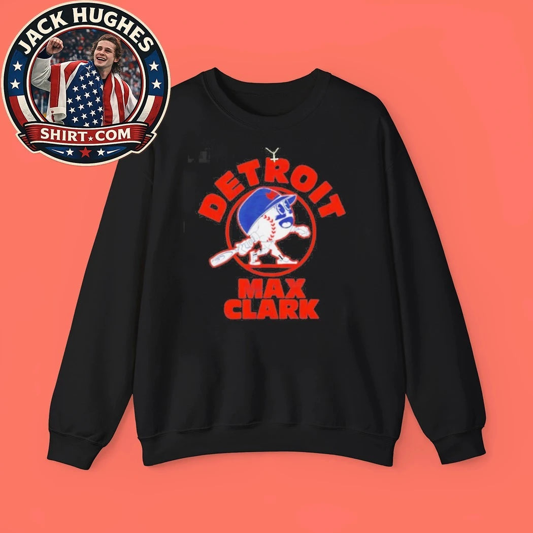 Official Detroit Max Clark Baseball Cartoon Character Shirt