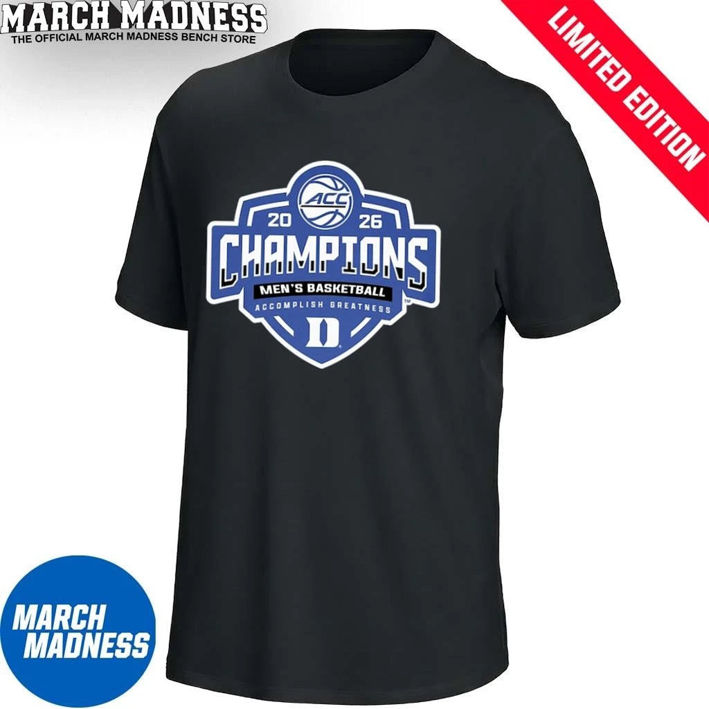 Official Duke Men’s Basketball 2026 ACC Tournament Champions Locker Room T-Shirt