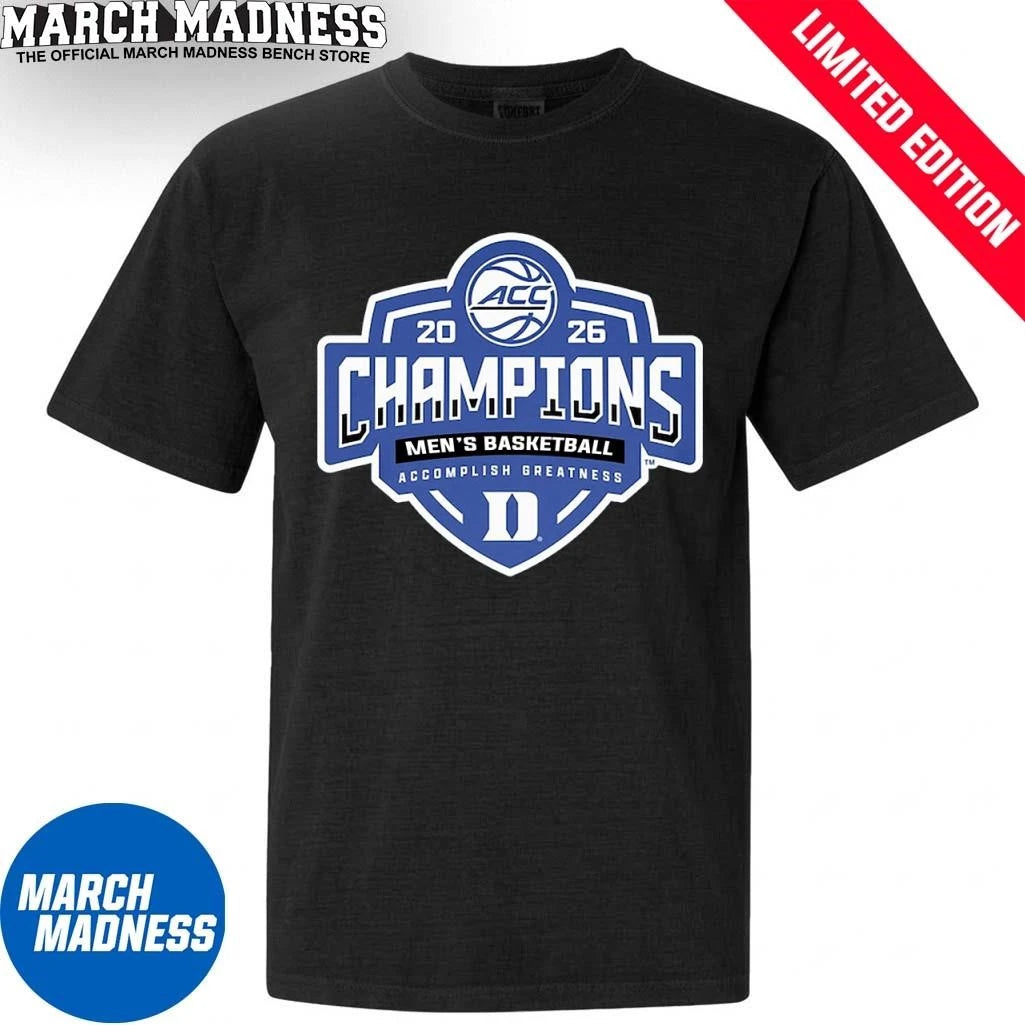 Official Duke Men’s Basketball 2026 ACC Tournament Champions Locker Room T-Shirt