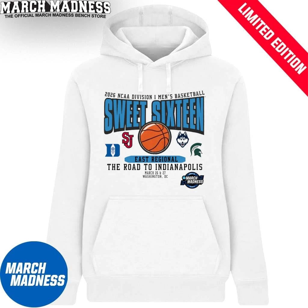 Official East Regional Teams 2026 NCAA Division I Men’s Basketball Sweet Sixteen T-Shirt