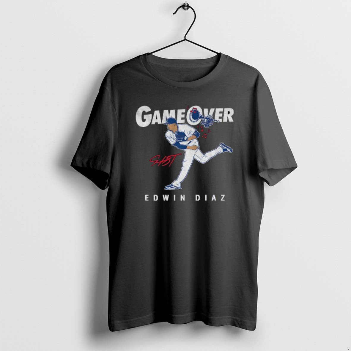 Official Edwin Diaz Los Angeles Dodgers Mlb Baseball Game Over Signature T-Shirts, Hoodie, Sweatshirt | HypeCrazeTee.com