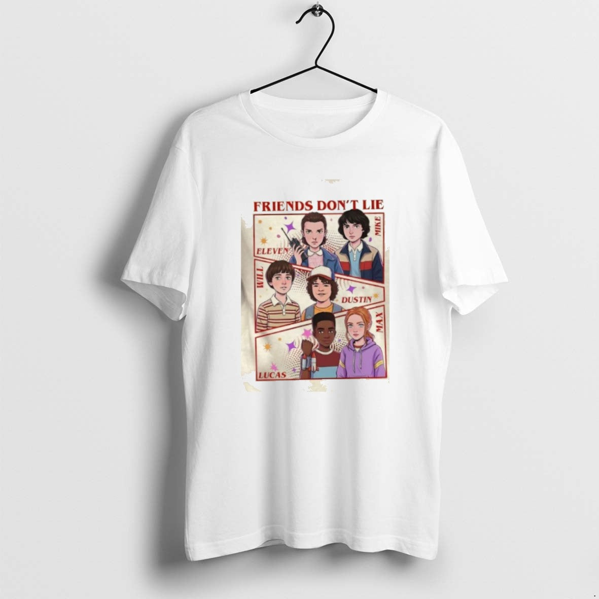 Official Eleven Mike Will Dustin Lucas Max Friends Dont Lie T-Shirts, Hoodie, Sweatshirt | HypeCrazeTee.com