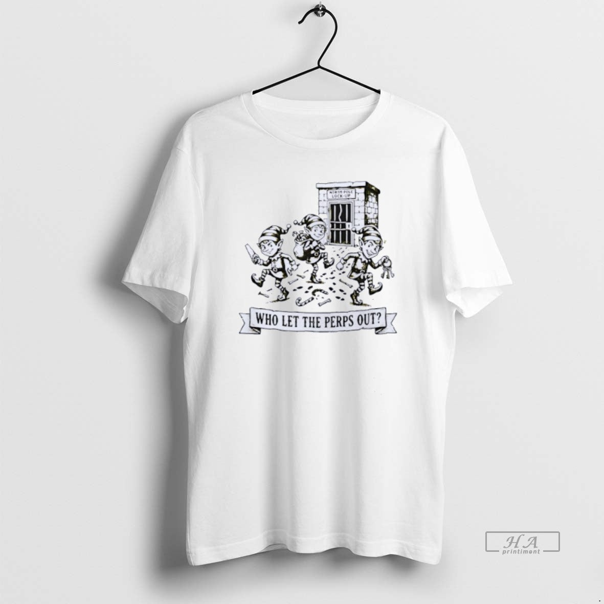 Official Elf Who Let The Perps Out Christmas T-Shirts, Hoodie, Sweatshirt | HypeCrazeTee.com