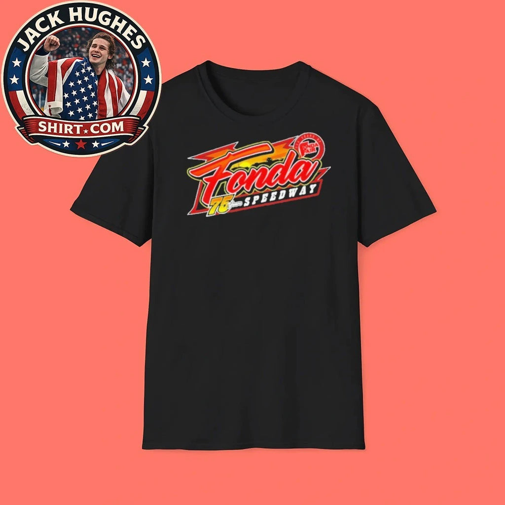 Official Fonda Speedway 75 Years Anniversary Racing Logo Shirt