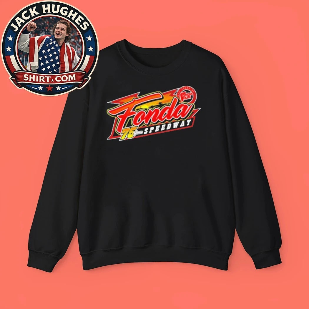 Official Fonda Speedway 75 Years Anniversary Racing Logo Shirt