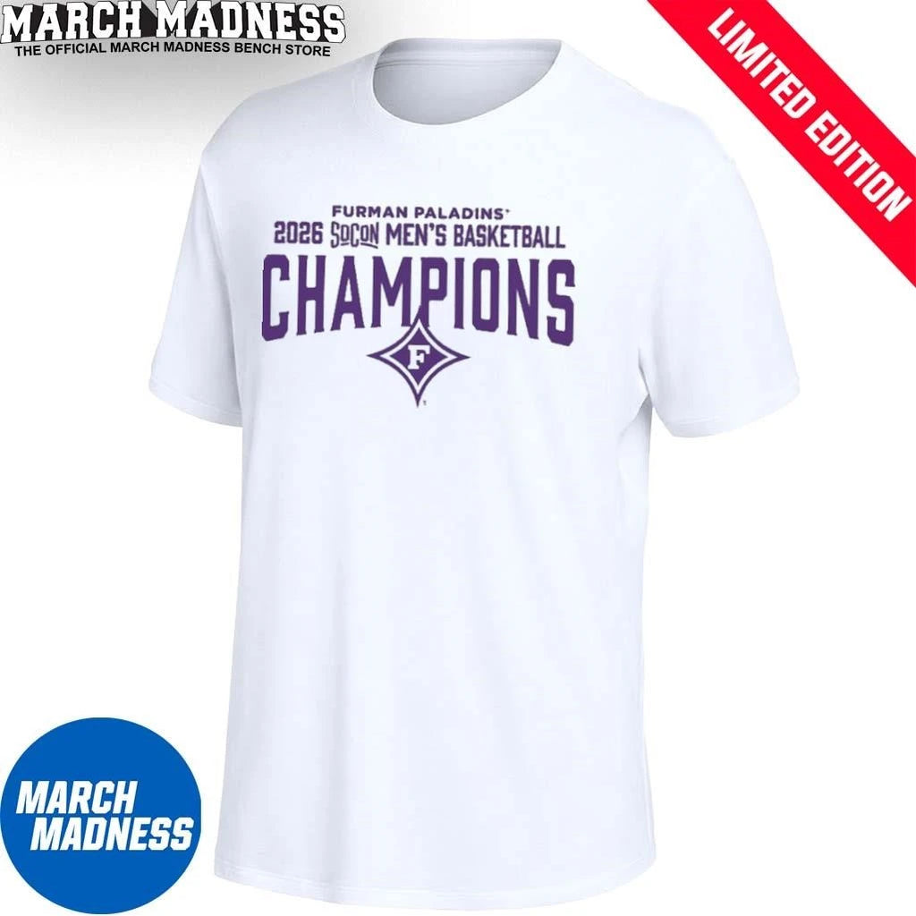 Official Furman Paladins 2026 SoCon Men’s Basketball Tournament Champions Shirt