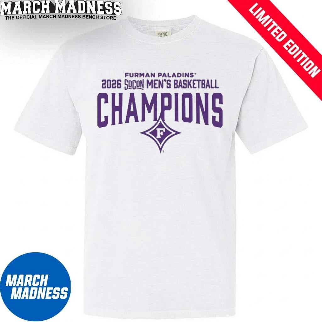 Official Furman Paladins 2026 SoCon Men’s Basketball Tournament Champions Shirt