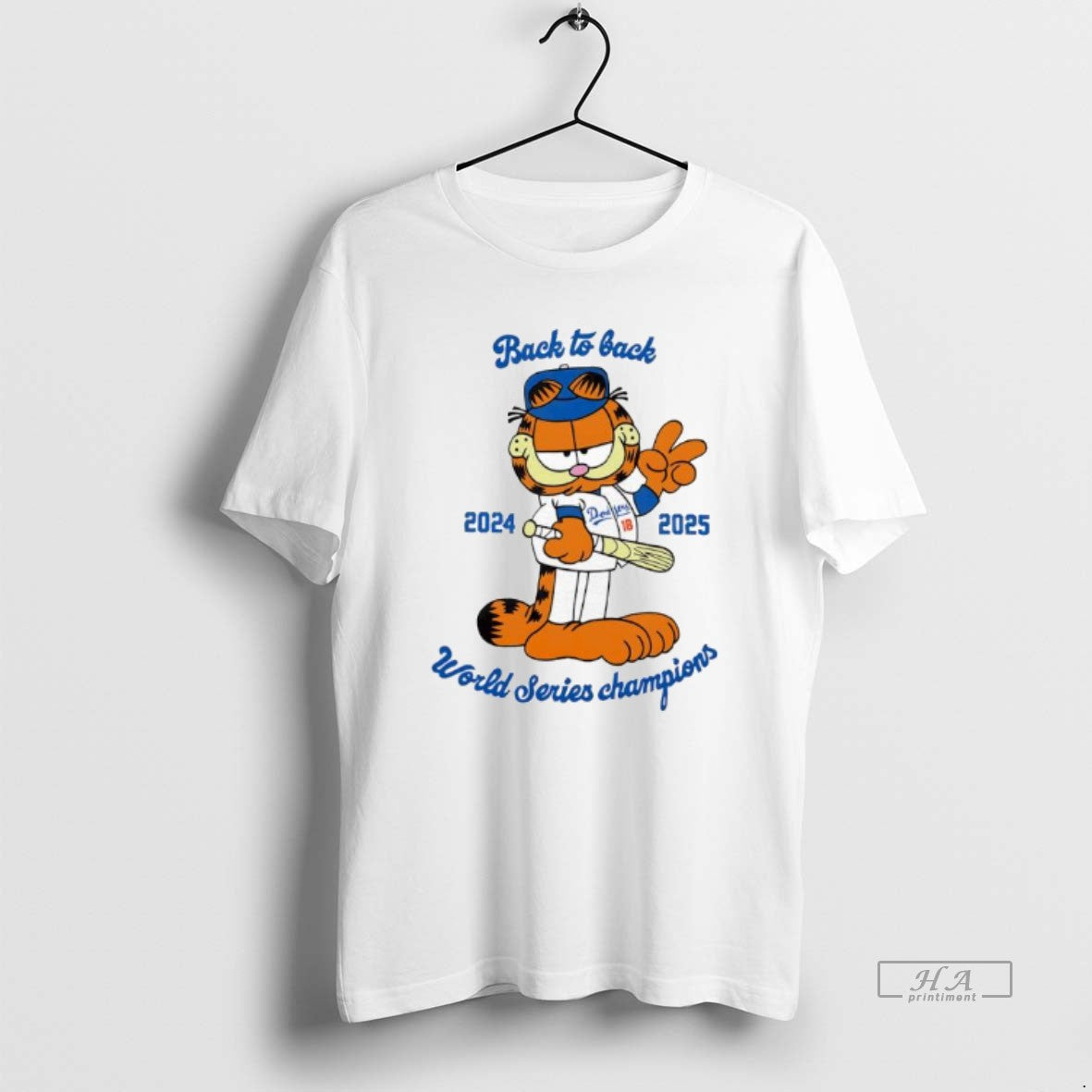 Official Garf La Dodgersback To Back 2024 2025 World Series Champions T-Shirts, Hoodie, Sweatshirt | HypeCrazeTee.com