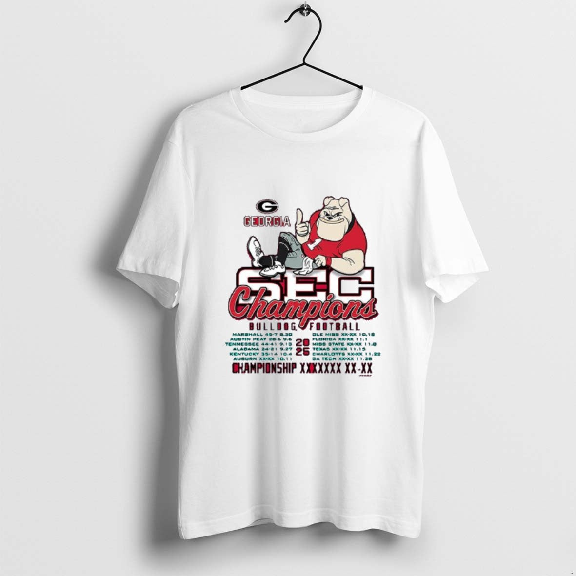 Official Georgia Bulldogs 2025 Sec Football Conference Champions Recap T-Shirts, Hoodie, Sweatshirt | HypeCrazeTee.com