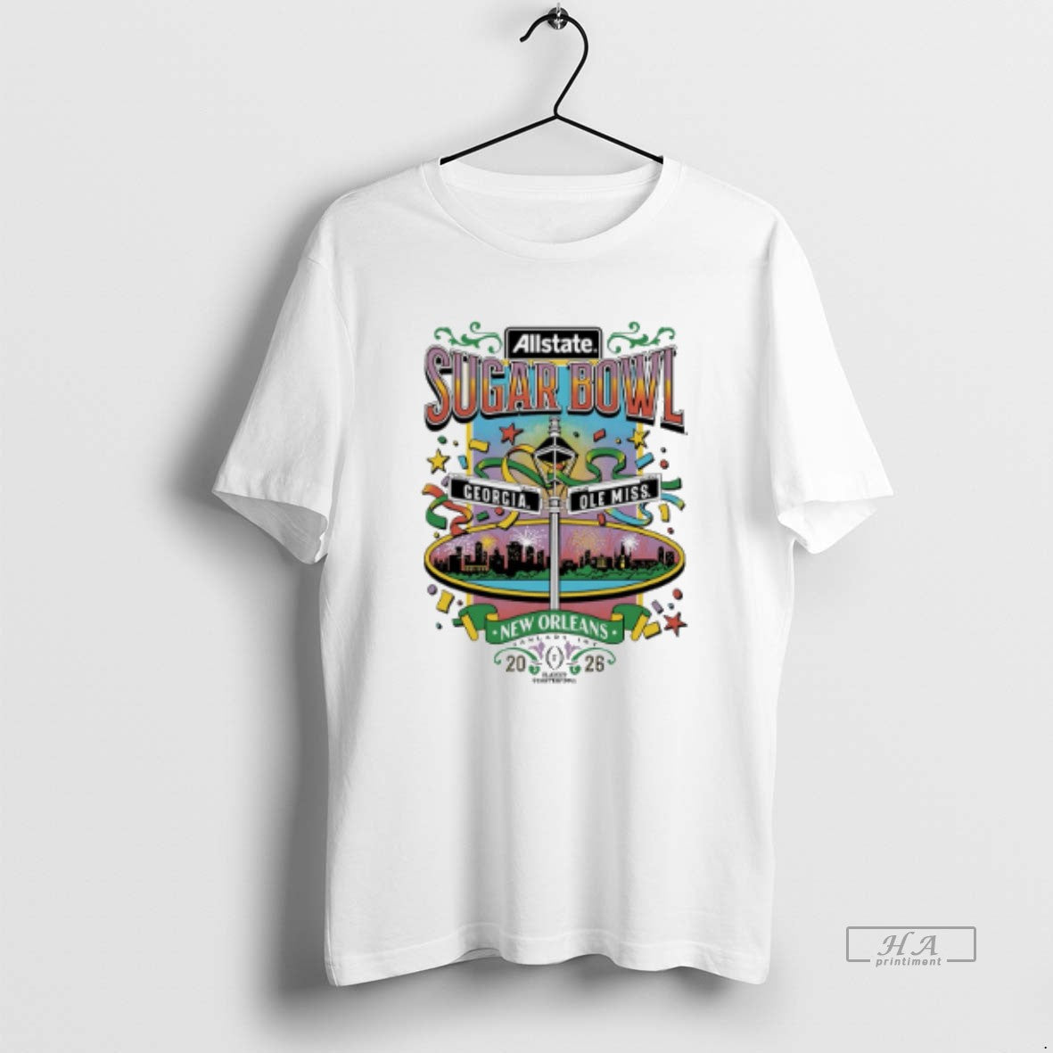 Official Georgia Vs Ole Miss 2026 Allstate Sugar Bowl Nola T-Shirts, Hoodie, Sweatshirt | HypeCrazeTee.com