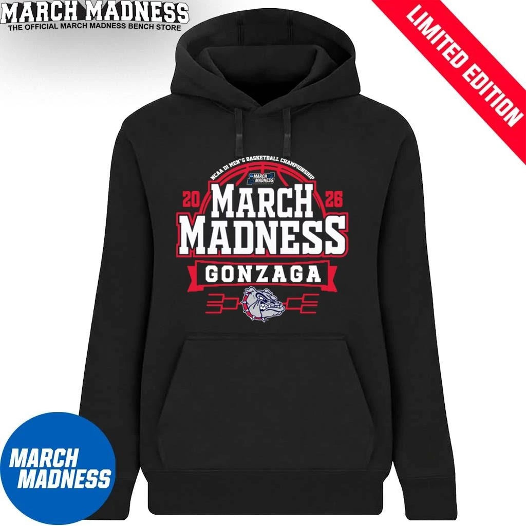 Official Gonzaga Bulldogs March Madness NCAA Men’s Basketball 2026 T-Shirt