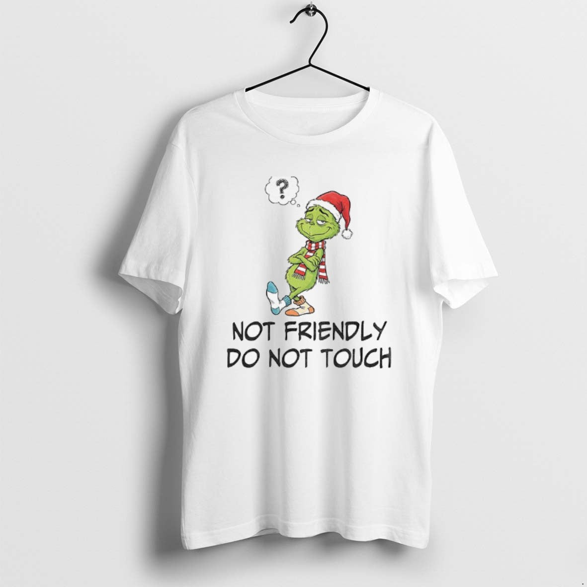 Official Grinch Santa Not Friendly Do Not Touch Christmas T-Shirts, Hoodie, Sweatshirt | HypeCrazeTee.com