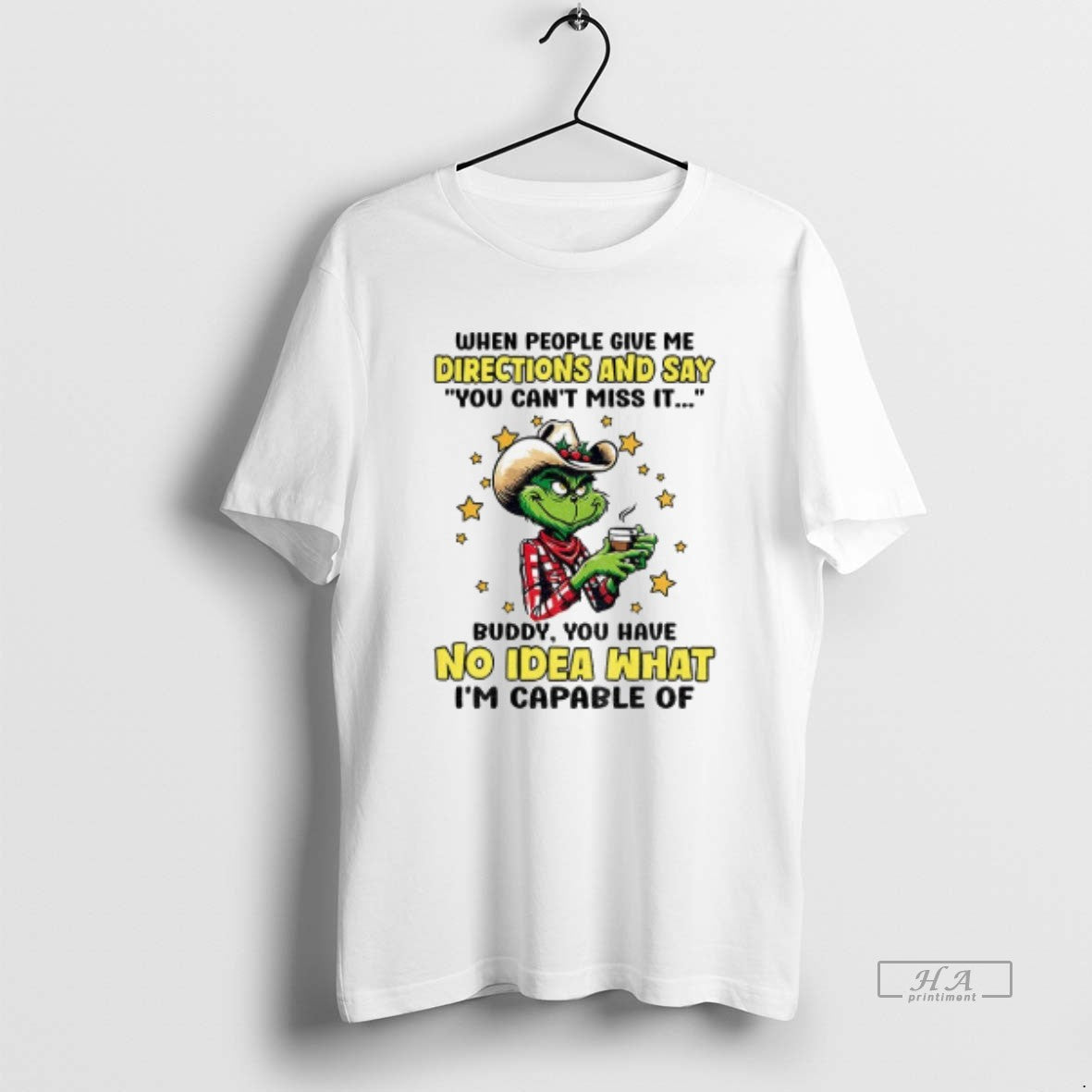 Official Grinch Cowboy When People Give Me Directions And Say You Cant Miss It Christmas T-Shirts, Hoodie, Sweatshirt