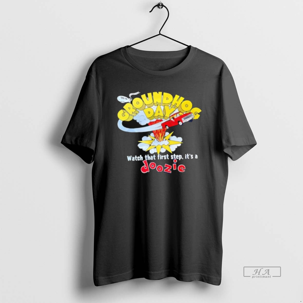 Official Groundhog Day Watch That First Step Its A Doozie T-Shirts, Hoodie, Sweatshirt | HypeCrazeTee.com