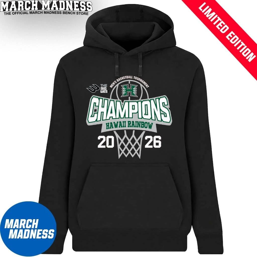 Official Hawaii Rainbow Warriors 2026 The Big West Conference Men’s Basketball Tournament Champions Shirt