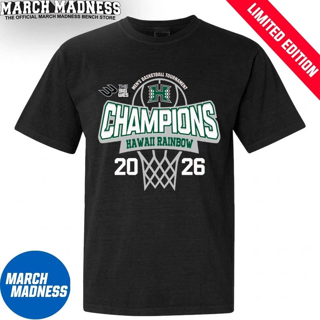 Official Hawaii Rainbow Warriors 2026 The Big West Conference Men’s Basketball Tournament Champions Shirt