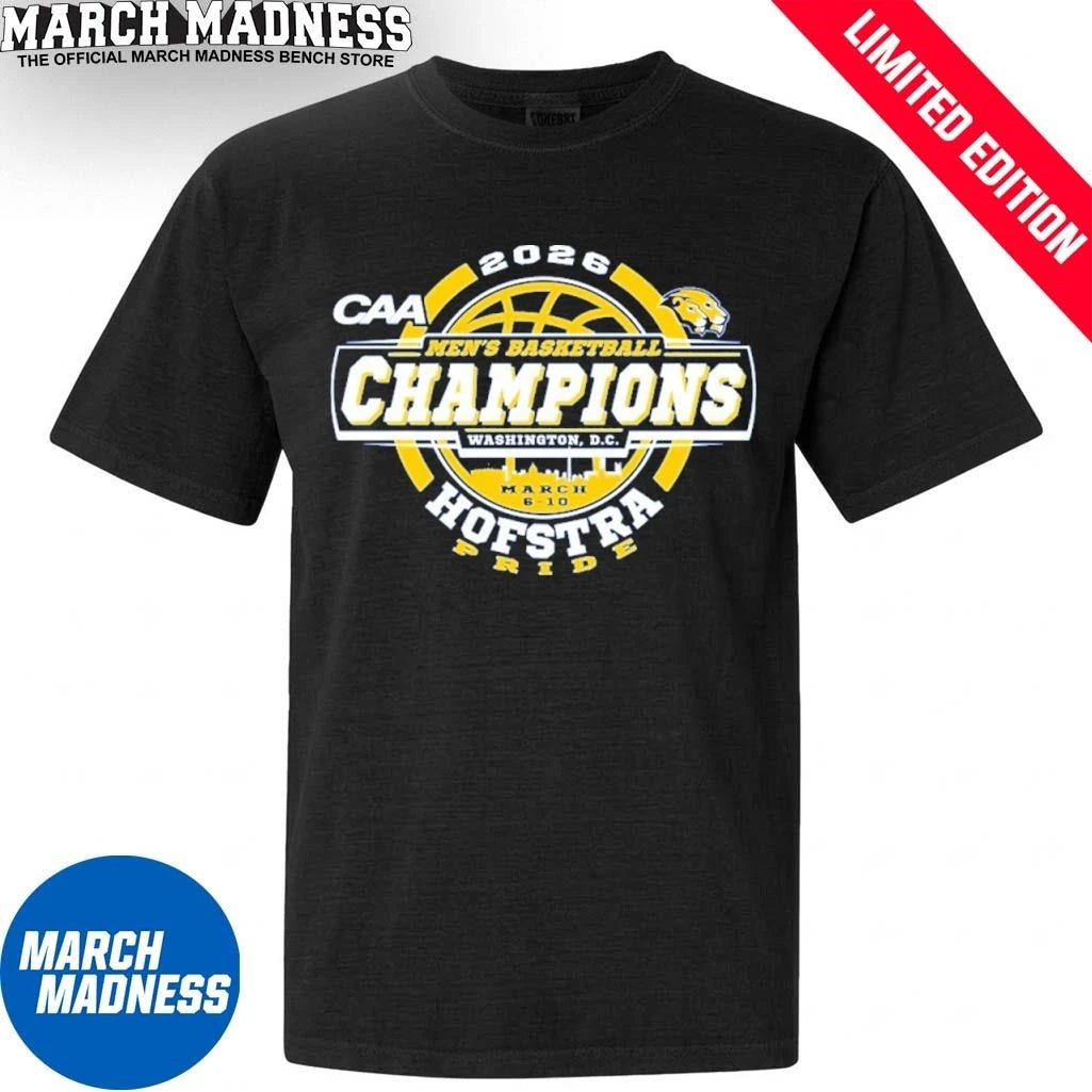 Official Hofstra Pride Men’s Basketball CAA Tournament Champions T-Shirt
