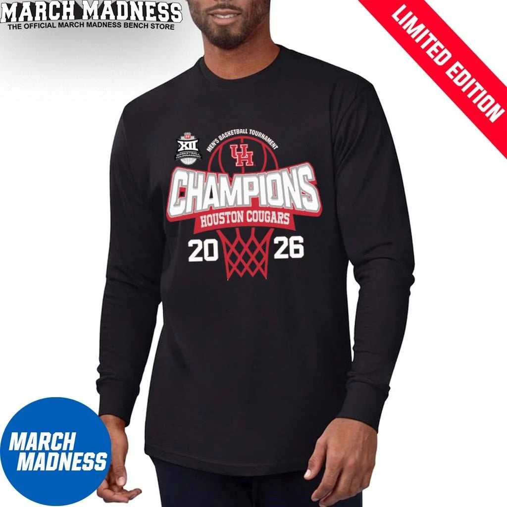 Official Houston Cougars 2026 Big 12 Conference Men’s Basketball Tournament Champions Shirt