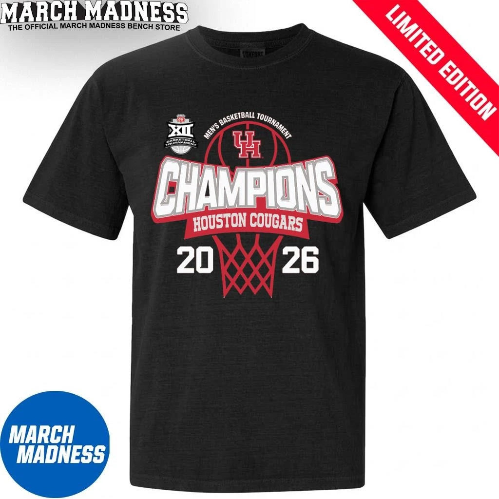Official Houston Cougars 2026 Big 12 Conference Men’s Basketball Tournament Champions Shirt
