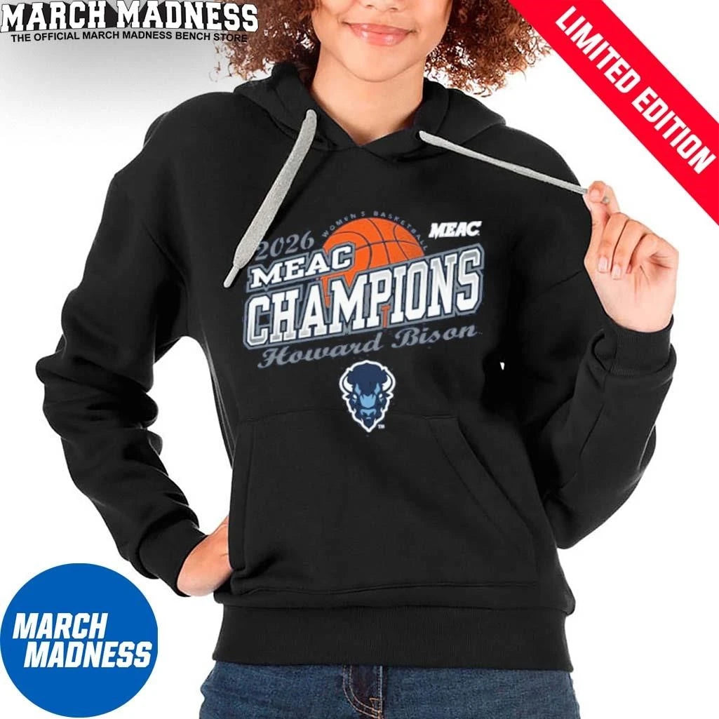 Official Howard University Women’s Basketball 2026 MEAC Tournament Champions T-Shirt