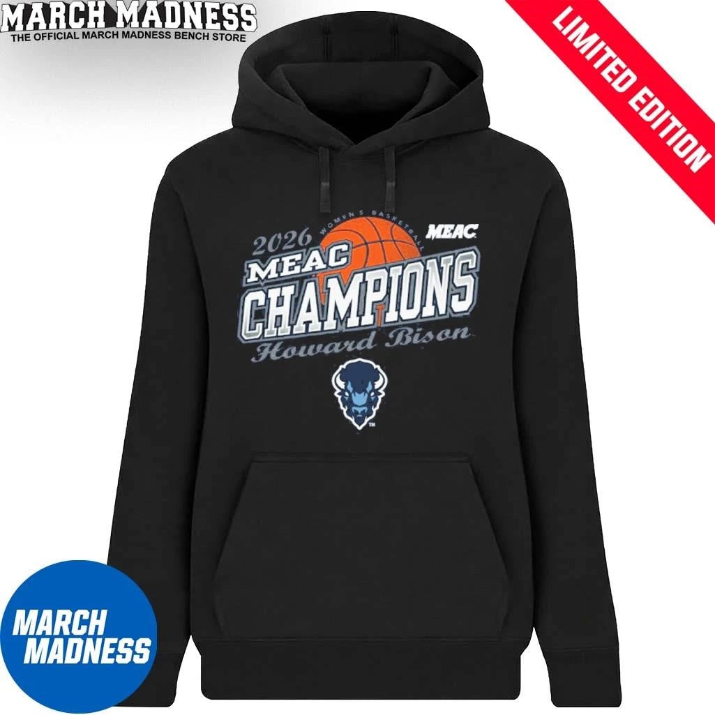 Official Howard University Women’s Basketball 2026 MEAC Tournament Champions T-Shirt