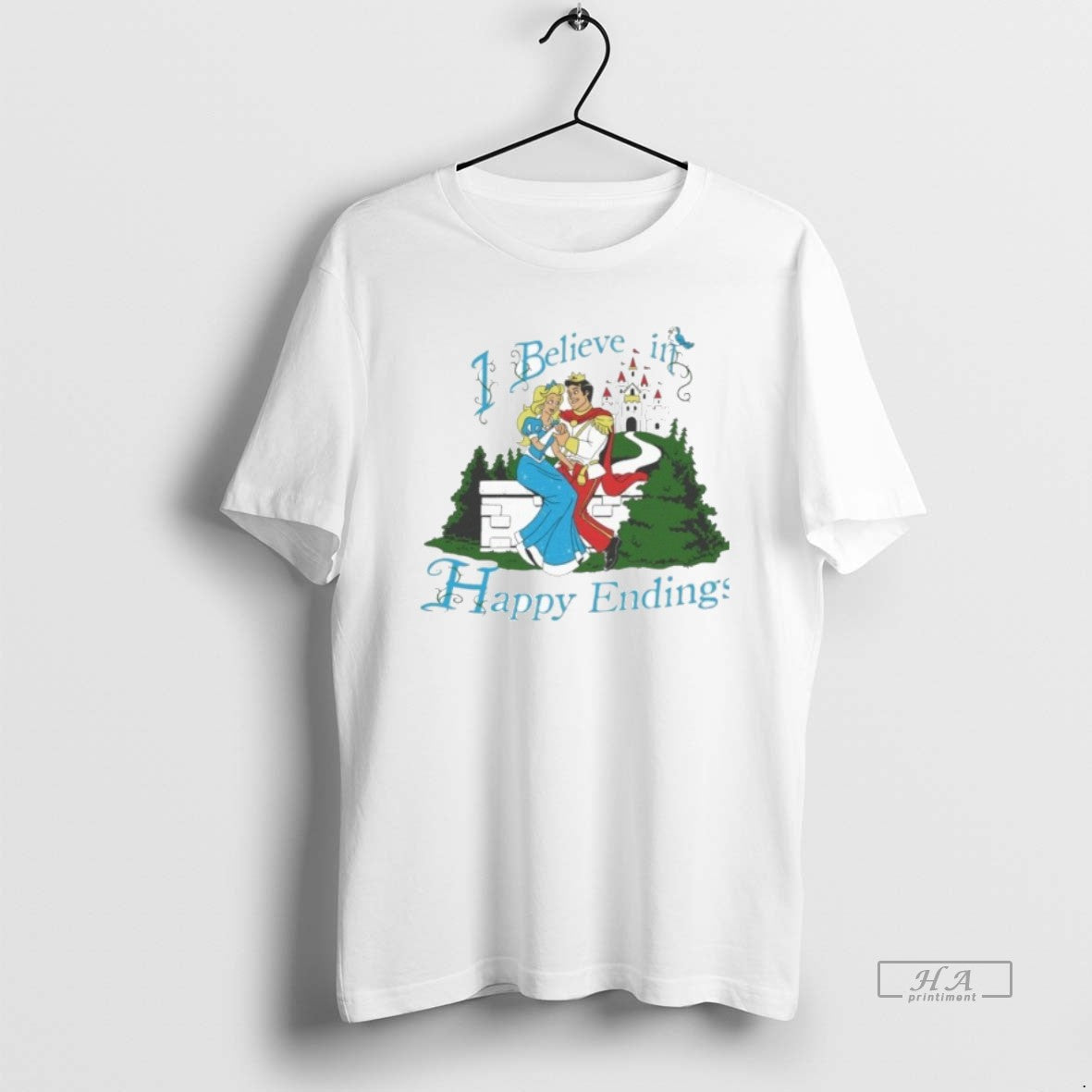 Official I Believe In Happy Endings Prince And Princess T-Shirts, Hoodie, Sweatshirt | HypeCrazeTee.com