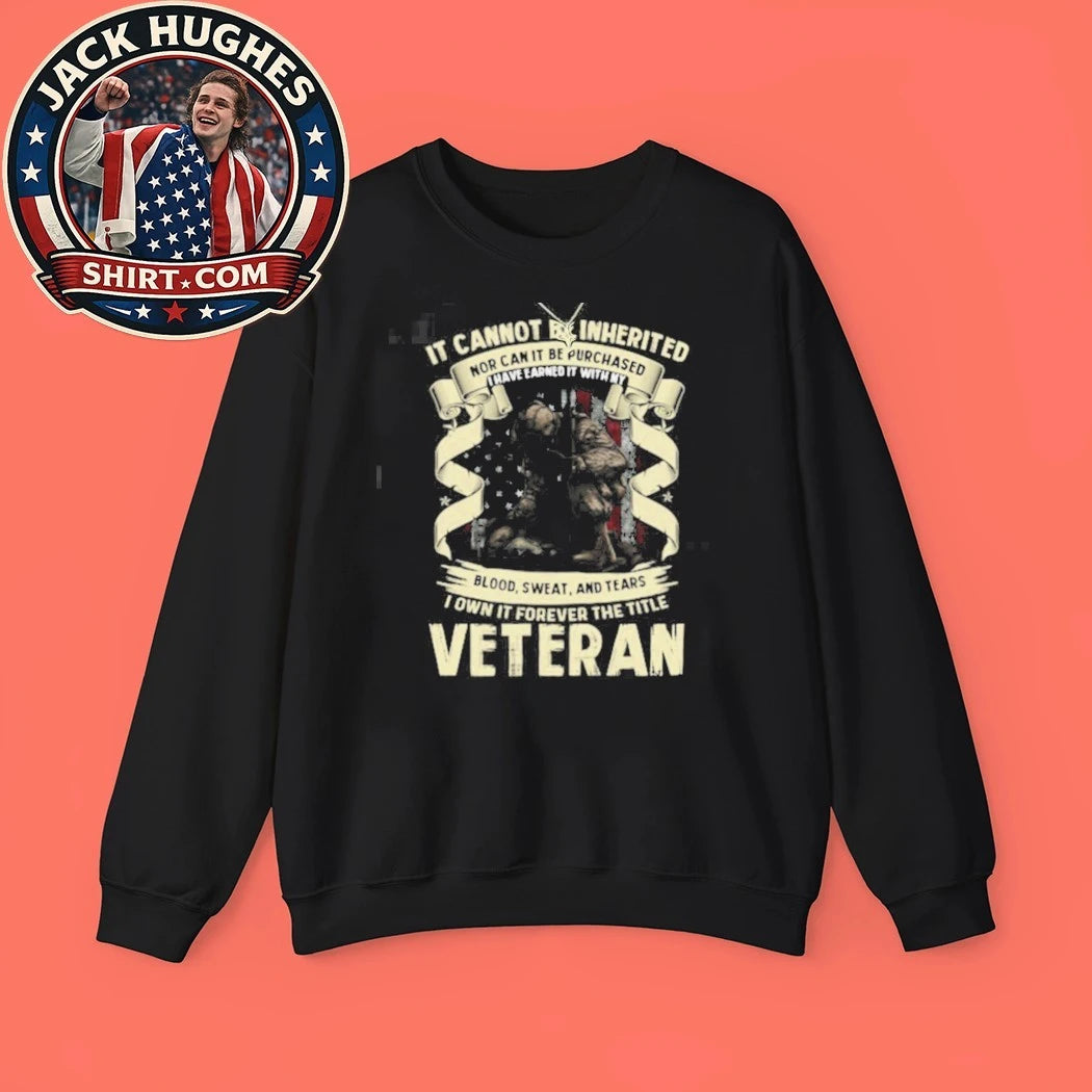 Official I Earned The Title Veteran Blood Sweat And Tears Kneeling Soldier Shirt