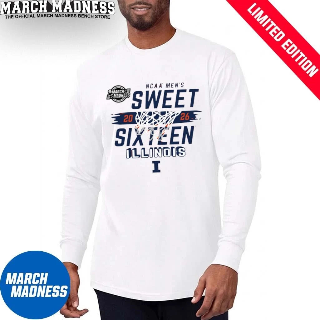 Official Illinois Fighting Illini 2026 NCAA March Madness Sweet 16 Bound Net Shirt