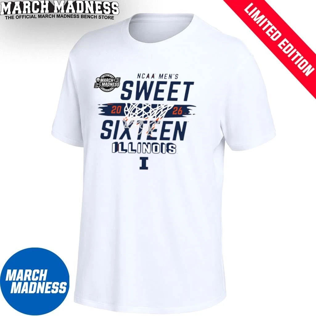 Official Illinois Fighting Illini 2026 NCAA March Madness Sweet 16 Bound Net Shirt