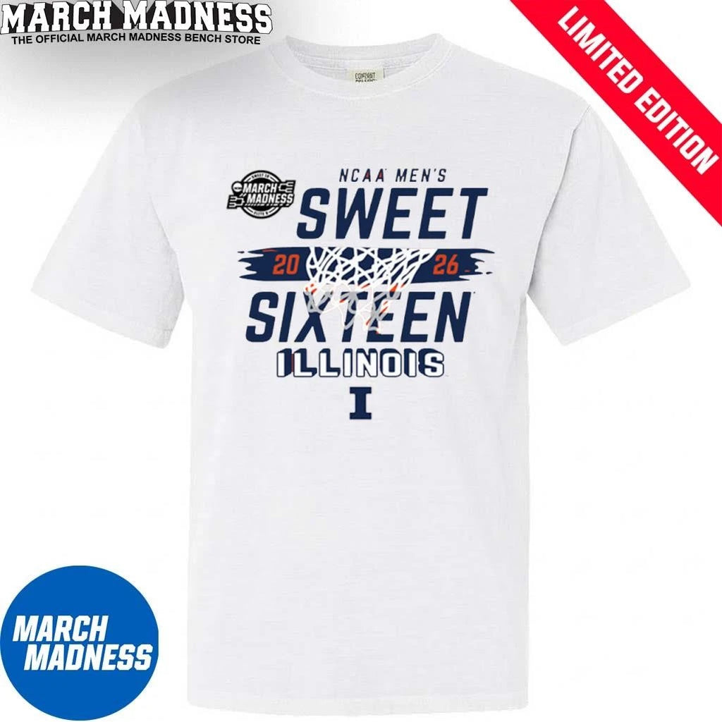 Official Illinois Fighting Illini 2026 NCAA March Madness Sweet 16 Bound Net Shirt