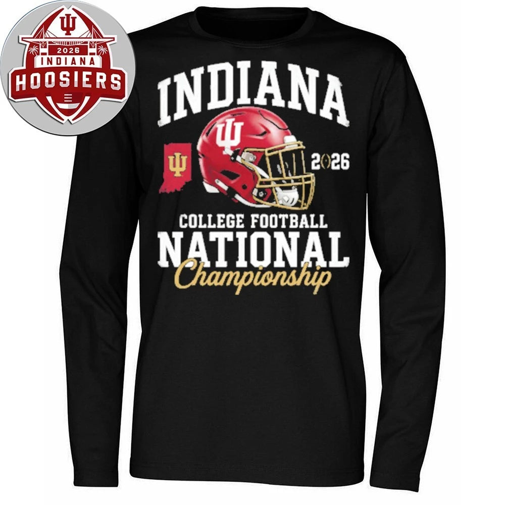 Official Indiana College Football National Champions Logo And Helmet 2026 T-Shirt