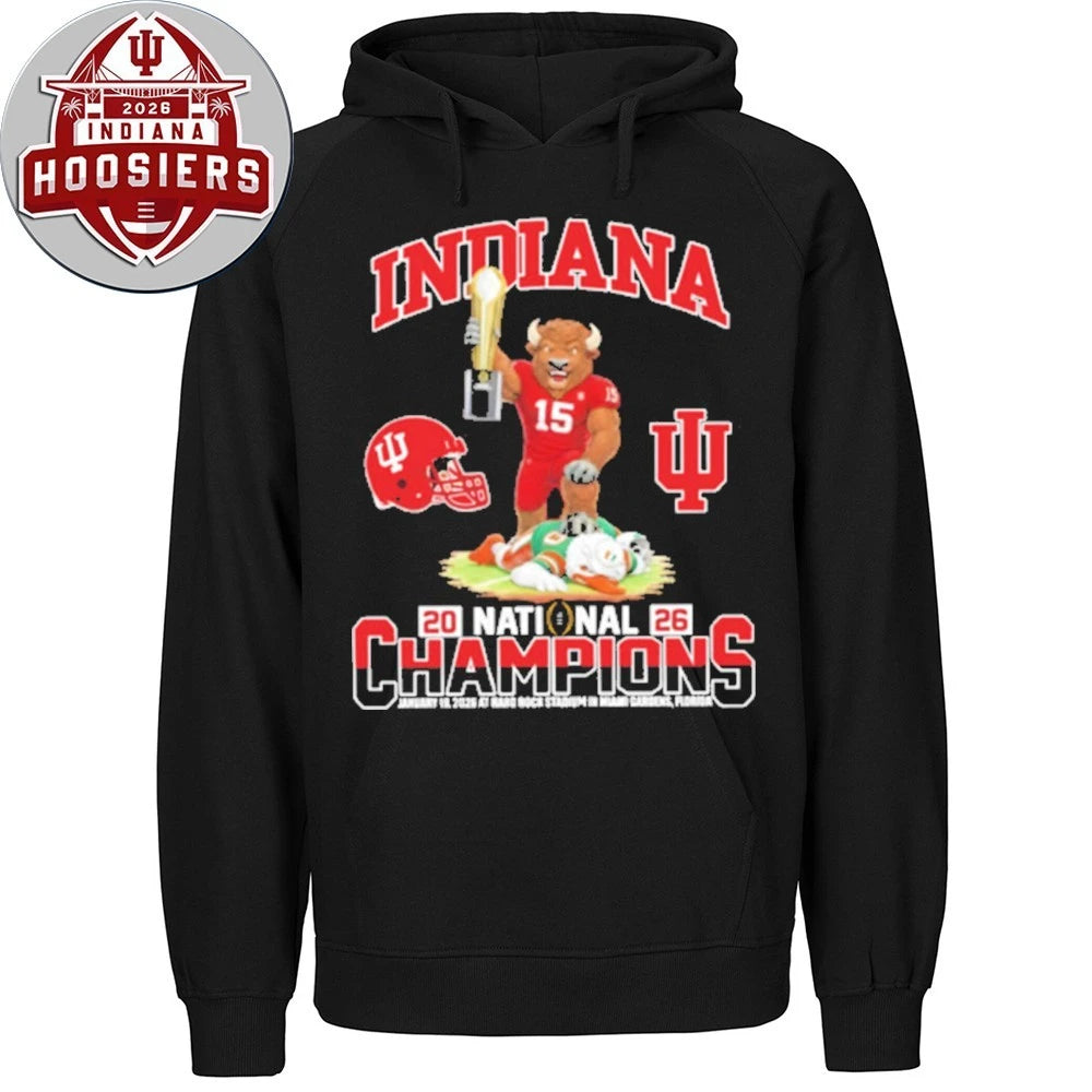 Official Indiana College Football Playoff 2026 National Champions January 19, 2026 at Hard Rock Stadium in Miami Gardens, Florida T-Shirt