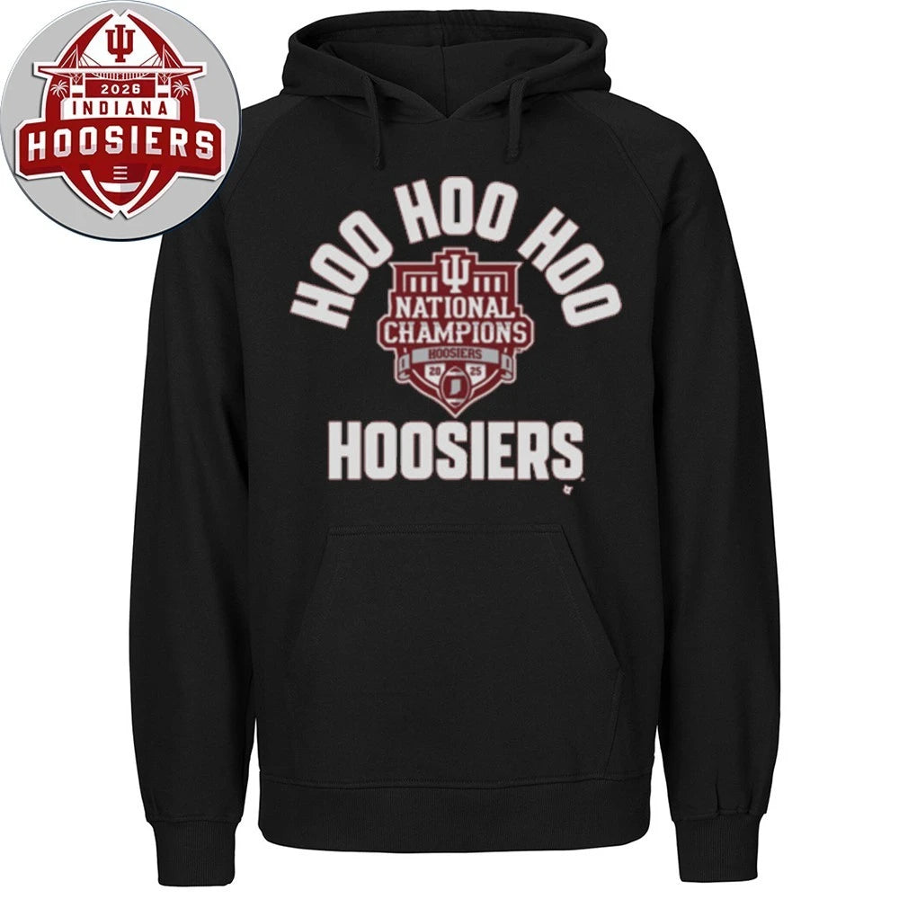 Official Indiana Football Hoo Hoo Hoo Hoosiers CFP National Champions Hoodie T-Shirt