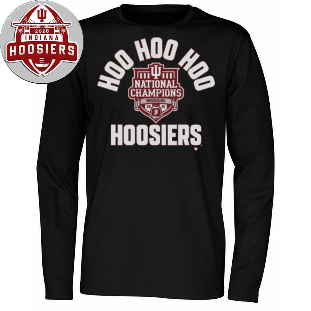 Official Indiana Football Hoo Hoo Hoo Hoosiers CFP National Champions Hoodie T-Shirt