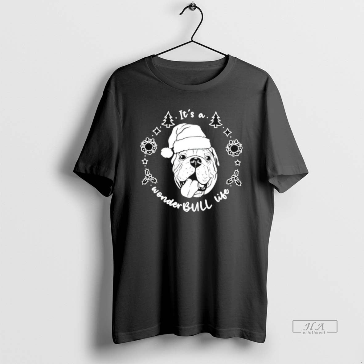 Official Its A Wonder Bull Life Bulldog Santa T-Shirts, Hoodie, Sweatshirt | HypeCrazeTee.com